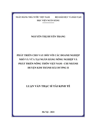 Phát triển cho vay doanh nghiệp nhỏ và vừa tại ngân hàng
