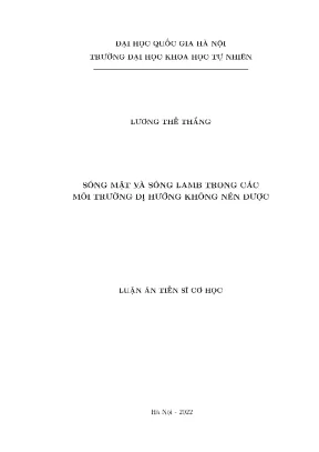 Nghiên cứu sóng mặt và sóng Lamb trong môi trường dị 