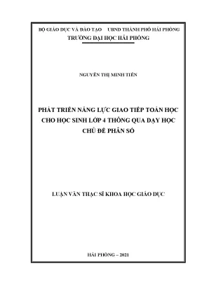 Phát triển năng lực giao tiếp toán học cho học sinh lớp