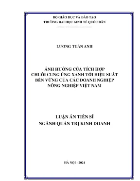Tác động của chuỗi cung ứng xanh đến hiệu suất bền vững