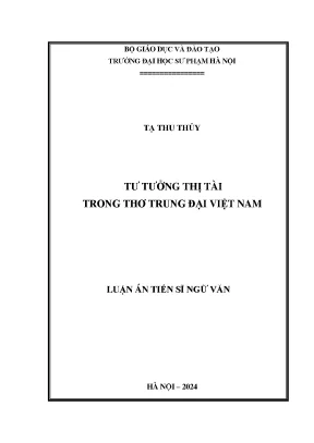 Tư tưởng thị tài trong thơ trung đại Việt Nam
