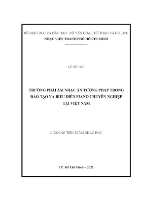 Âm nhạc ấn tượng pháp: Đào tạo và biểu diễn piano chuyên 