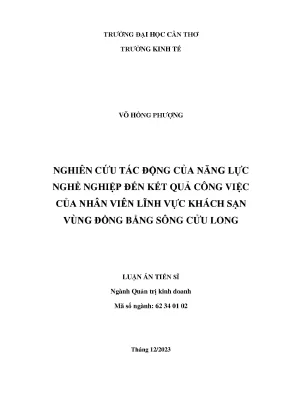 Tác động của năng lực nghề nghiệp đến hiệu quả công việc