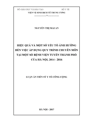 Nghiên cứu hiệu quả quy trình chuyên môn y tế công cộng 