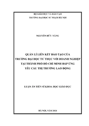 Quản lý liên kết đào tạo giữa trường đại học tư thục và