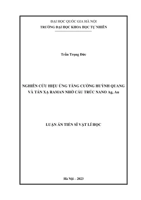 Nghiên cứu hiệu ứng tăng cường huỳnh quang và tán xạ 