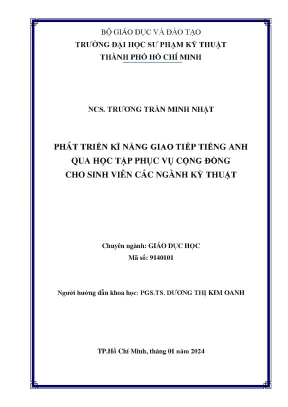 Phát triển kỹ năng giao tiếp tiếng Anh cho sinh viên kỹ