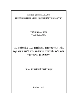 Vai trò của các thiền sư trong văn hóa Đại Việt thời Lý 