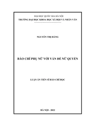 Nữ quyền trong báo chí: Luận án tiến sĩ về báo chí học