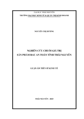 Nghiên cứu chuỗi giá trị sản phẩm rau an toàn tại Thái