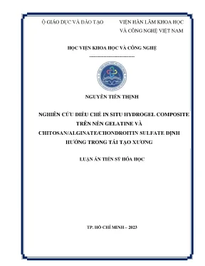 Nghiên cứu chế tạo hydrogel composite từ gelatine và 