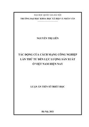 Tác động của cách mạng công nghiệp 4.0 đến lực lượng sản 