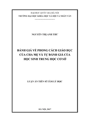 Đánh Giá Phong Cách Giáo Dục Của Cha Mẹ Và Tự Đánh Giá