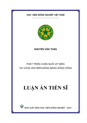 Phát triển chăn nuôi vịt biển tại đồng bằng sông Hồng