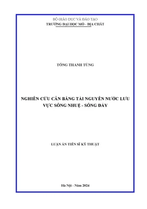 Nghiên cứu cân bằng tài nguyên nước lưu vực sông Nhuệ - 