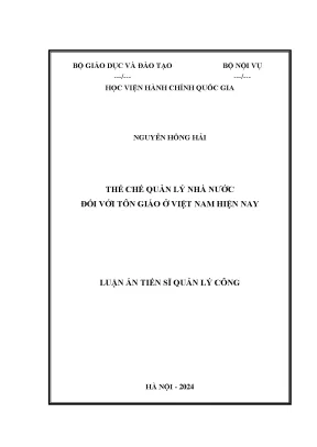 Nghiên cứu về luận án của Nguyễn Hồng Hải