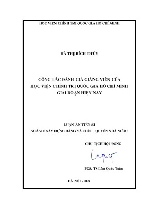 Thẩm định luận án của Hà Thị Bích Thủy