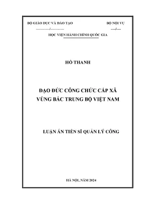 Đạo đức công chức cấp xã tại Bắc Trung Bộ Việt Nam