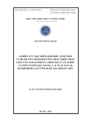 Nghiên cứu bảo tồn và phát triển phân loài vân sam Fansipan