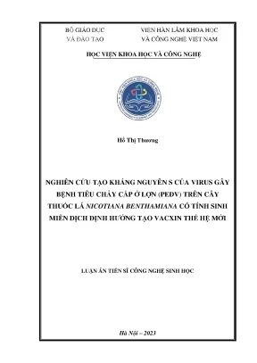 Nghiên cứu kháng nguyên virus tiêu chảy ở lợn trên cây