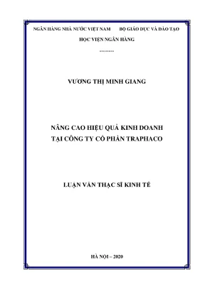 Nâng cao hiệu quả kinh doanh tại Traphaco: Luận văn thạc 