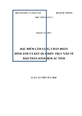 Đặc điểm lâm sàng, chẩn đoán hình ảnh và kết quả điều 