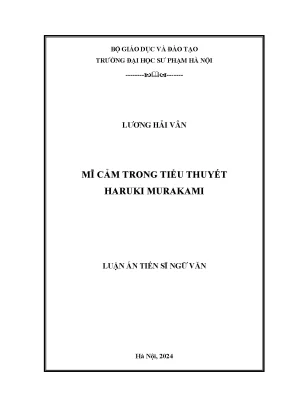 Mĩ cảm trong tiểu thuyết Haruki Murakami: Nghiên cứu 