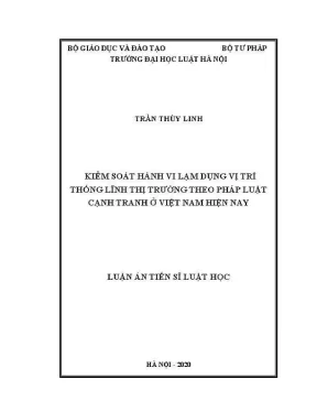 Kiểm Soát Lạm Dụng Vị Trí Thống Lĩnh Thị Trường Theo
