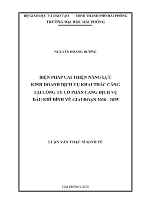 Cải thiện năng lực kinh doanh dịch vụ khai thác cảng tại
