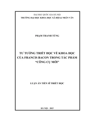 Tư tưởng triết học khoa học của Francis Bacon trong 