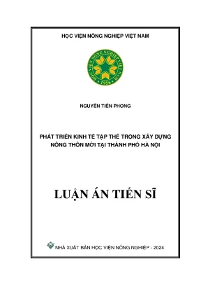 Phát triển kinh tế tập thể trong xây dựng nông thôn mới
