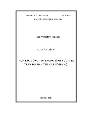 Hợp tác công tư trong y tế tại Hà Nội: Nghiên cứu tiến sĩ