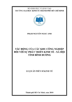 Tác động của khu công nghiệp đến phát triển kinh tế xã