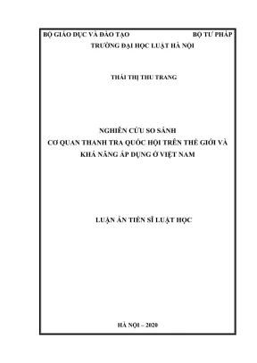 So sánh cơ quan thanh tra quốc hội trên thế giới và ứng 