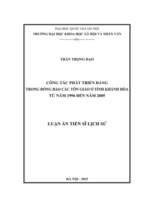 Phát triển đảng trong đồng bào tôn giáo tại Khánh Hòa