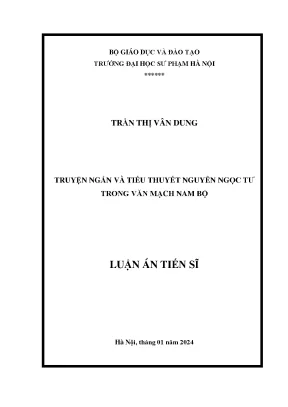 Nghiên cứu truyện ngắn và tiểu thuyết của Nguyễn Ngọc Tư