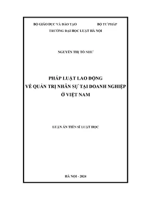 Quản trị nhân sự trong doanh nghiệp Việt Nam: Nghiên cứu