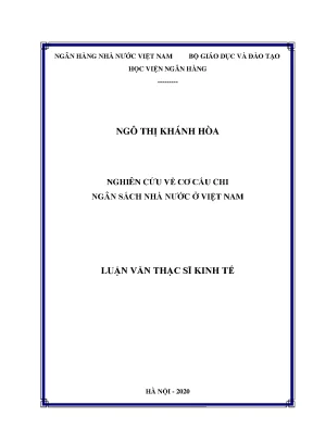 Nghiên cứu cơ cấu chi ngân sách nhà nước Việt Nam trong 
