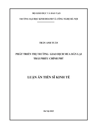 Phát Triển Thị Trường Giao Dịch Trái Phiếu Chính Phủ