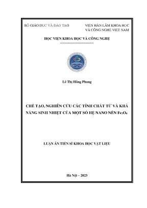 Nghiên cứu tính chất từ và khả năng sinh nhiệt của hệ 