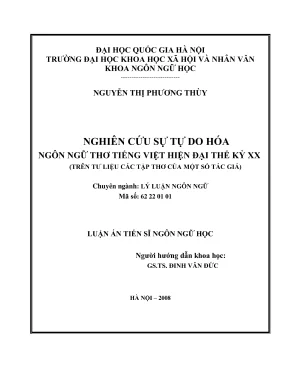 Nghiên cứu sự tự do hóa ngôn ngữ trong thơ tiếng Việt 