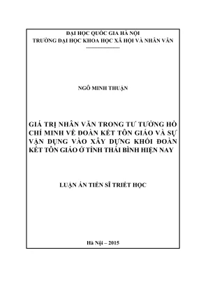 Giá Trị Nhân Văn Trong Tư Tưởng Hồ Chí Minh Về Đoàn Kết