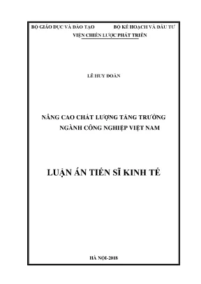 Nâng cao chất lượng tăng trưởng ngành công nghiệp Việt Nam