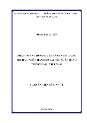 Nhân Tố Ảnh Hưởng Đến Hành Vi Sử Dụng Dịch Vụ Ngân Hàng 