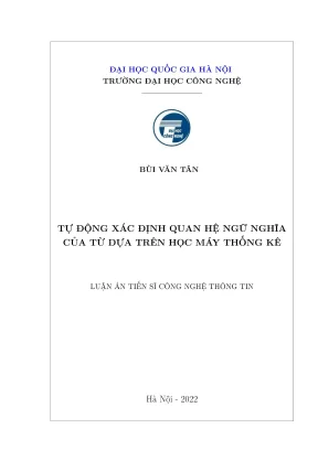 Xác định quan hệ ngữ nghĩa từ bằng học máy thống kê