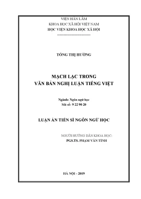 Nghiên cứu ngôn ngữ học mạch lạc trong văn bản nghị luận