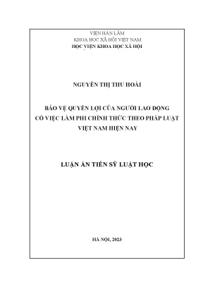 Bảo vệ quyền lợi người lao động phi chính thức theo pháp