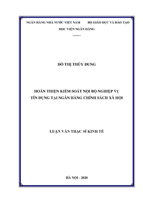 Nâng cao kiểm soát nội bộ tín dụng tại ngân hàng chính