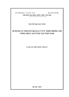 Áp dụng lý thuyết quản lý tức thời trong thi công nhà 