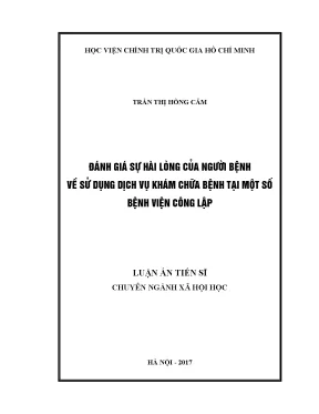 Đánh giá sự hài lòng của bệnh nhân về dịch vụ khám chữa